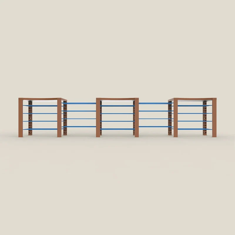 Triple ShortThrone with 20 shelves