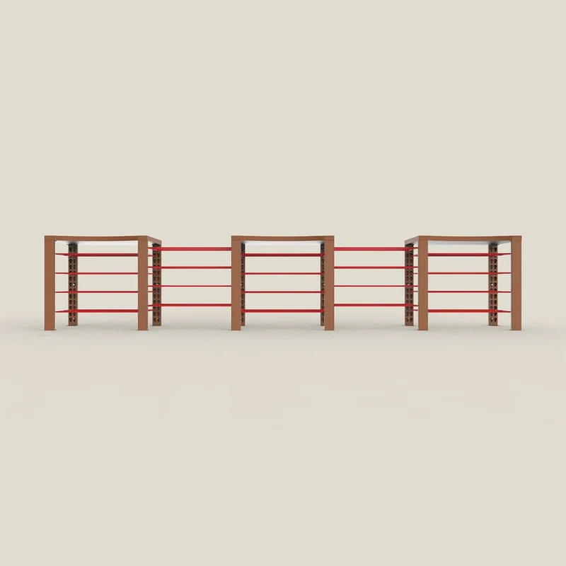 Triple ShortThrone with 20 shelves