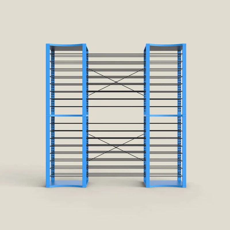 BoxKing + 14 extra wide shelves + 32 shelves