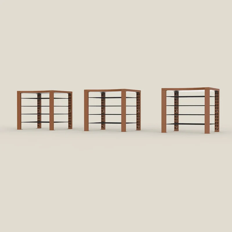 Triple ShortThrone with 12 shelves
