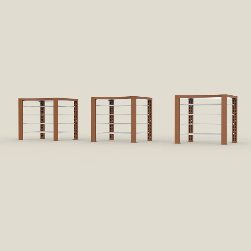 Triple ShortThrone with 12 shelves