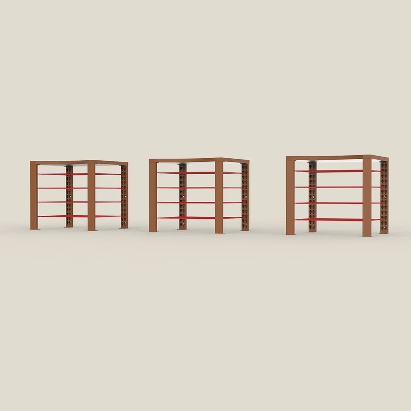 Triple ShortThrone with 12 shelves