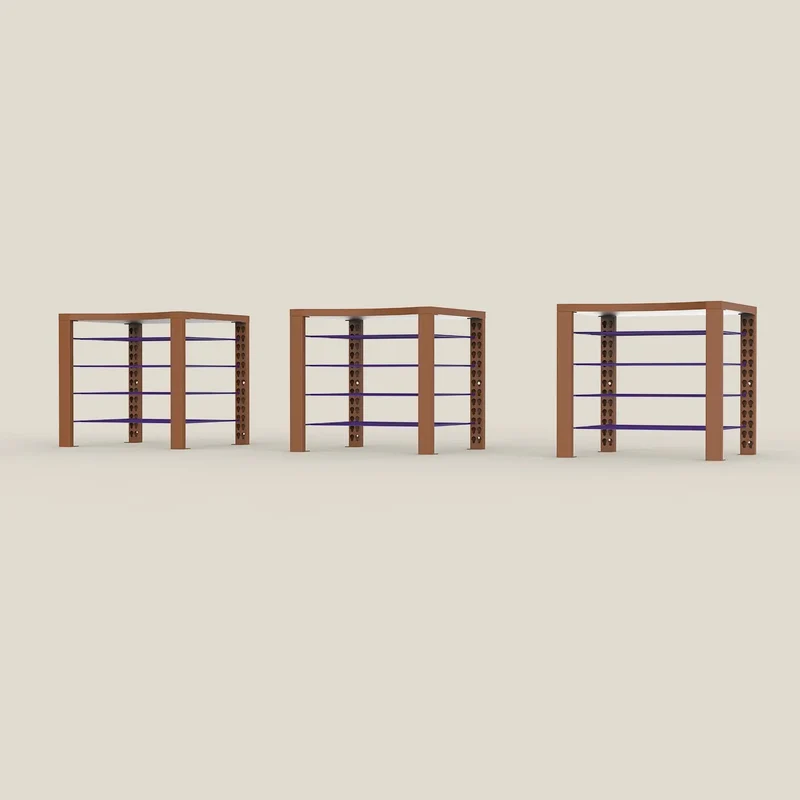 Triple ShortThrone with 12 shelves