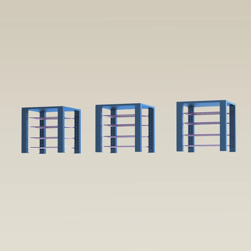 Triple ShortThrone with 12 shelves