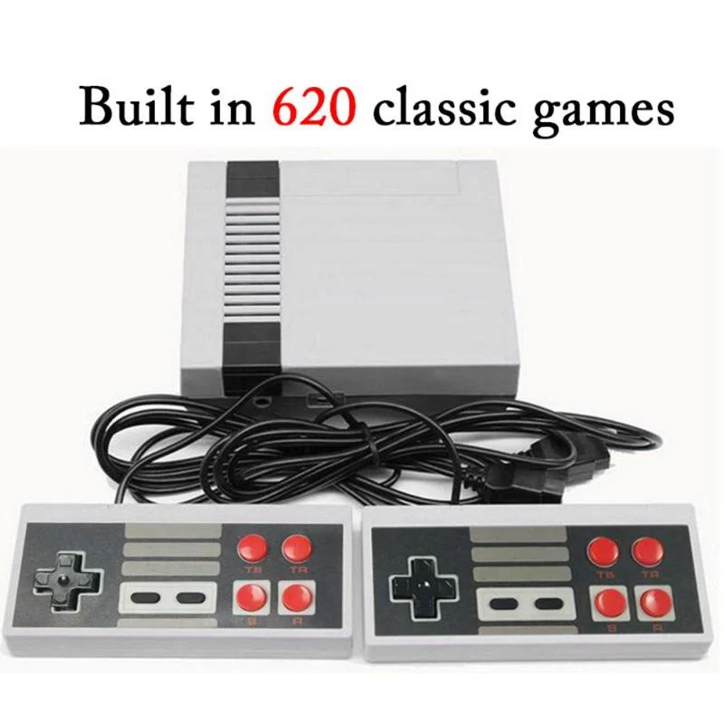 ALLOYSEED Mini 8 bits incorporado 500/620 Juegos clásicos Retro Handheld Game Player Puerto AV TV Consola de juegos Consola de videojuegos para niños