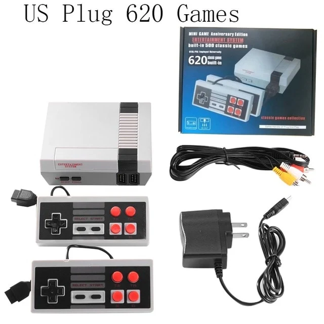 ALLOYSEED Mini 8 bits incorporado 500/620 Juegos clásicos Retro Handheld Game Player Puerto AV TV Consola de juegos Consola de videojuegos para niños
