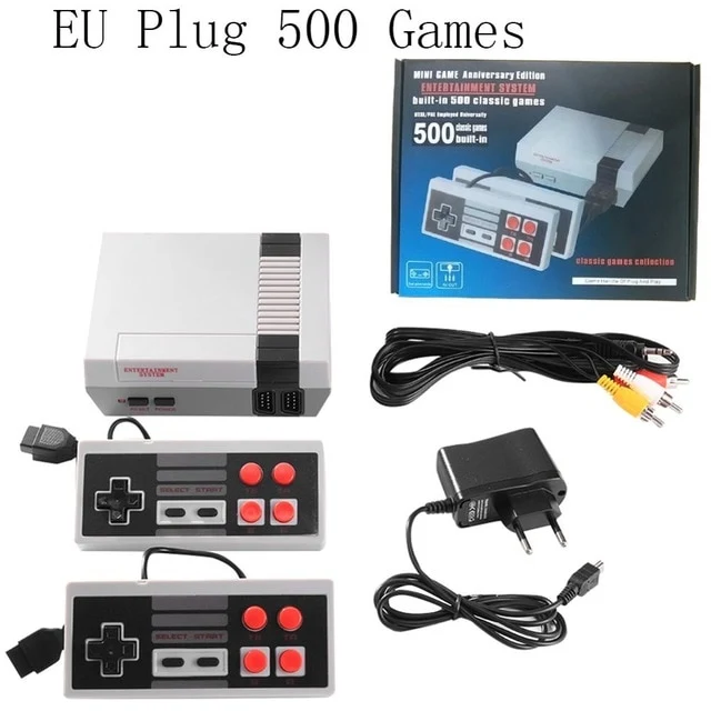 ALLOYSEED Mini 8 bits incorporado 500/620 Juegos clásicos Retro Handheld Game Player Puerto AV TV Consola de juegos Consola de videojuegos para niños