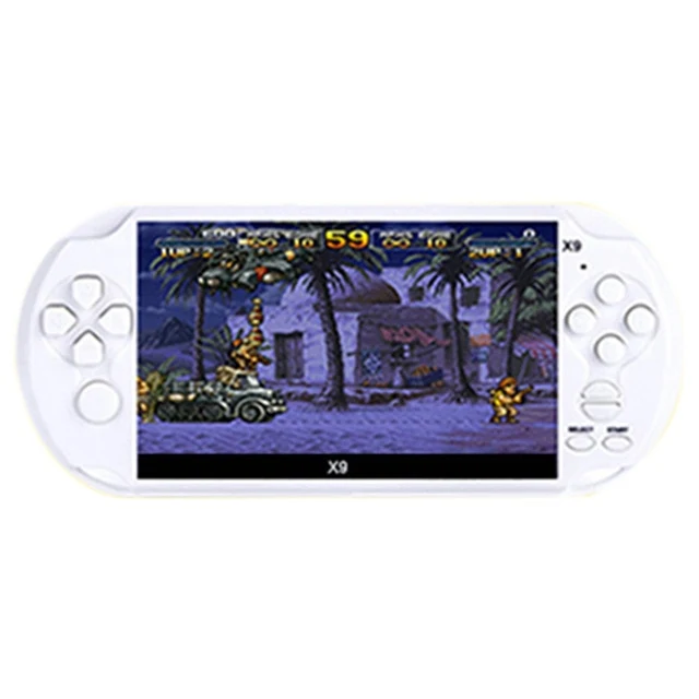 48GB 128Bit Handheld Game Console Consola de videojuegos MP4 de 5.1 pulgadas Juego integrado 9450 para arcade / gba / gbc / snes / fc / smd kid gift