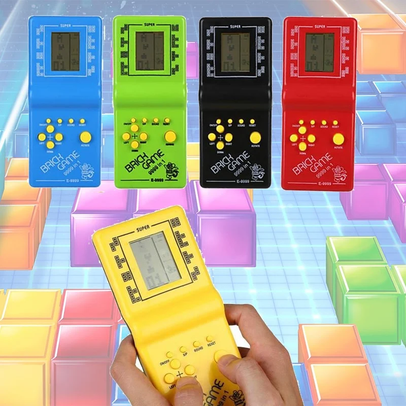 consola de videojuegos juego de Tetris Tetris ladrillo mano de ladrillo de juguete Juego de 2018 la venta caliente de la gota