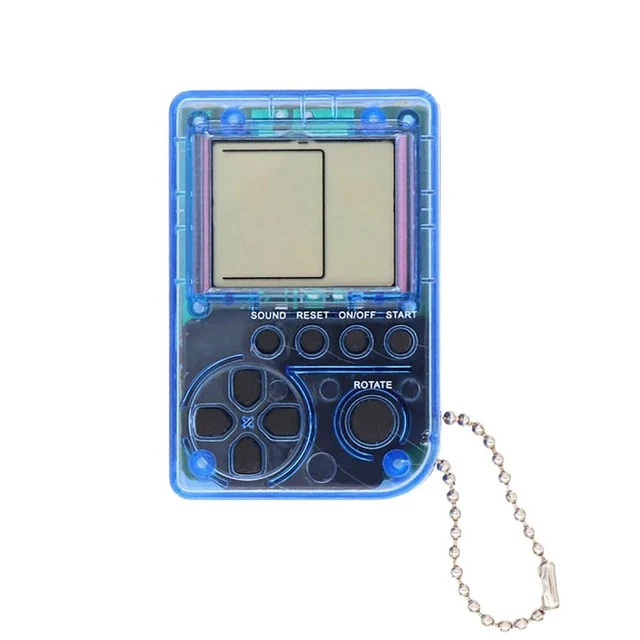 Mini Classic Game Machine Mini consola de juegos retro nostálgica de mano para niños con llavero Tetris Videojuego