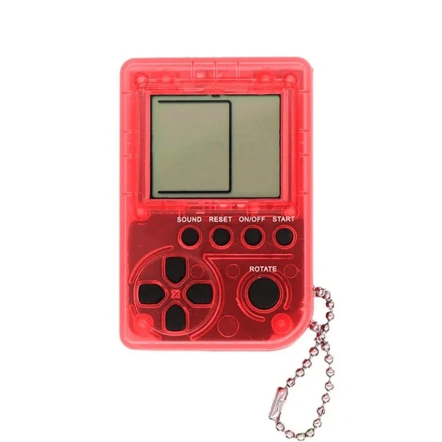 Mini Classic Game Machine Mini consola de juegos retro nostálgica de mano para niños con llavero Tetris Videojuego