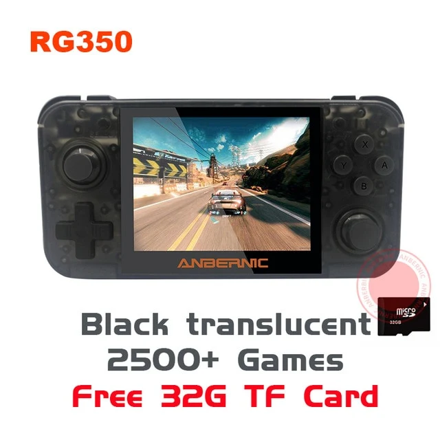 consola de juegos ANBERNIC Nuevo Juego retro RG350 de videojuegos portátil Mini 64 bits 3.5 pulgadas de pantalla IPS + 16G 32G TF jugador del juego RG 350 PS1