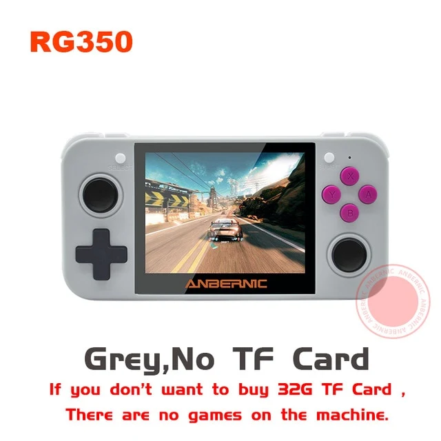 consola de juegos ANBERNIC Nuevo Juego retro RG350 de videojuegos portátil Mini 64 bits 3.5 pulgadas de pantalla IPS + 16G 32G TF jugador del juego RG 350 PS1