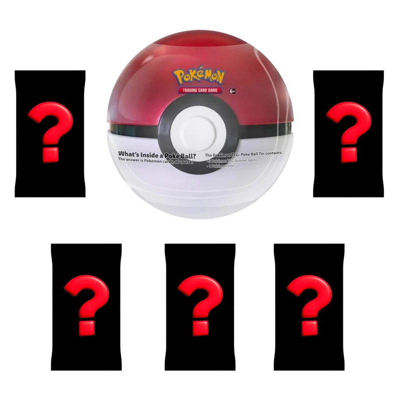 Pack 5 Sobres Pokémon TCG en Lata Pokeball