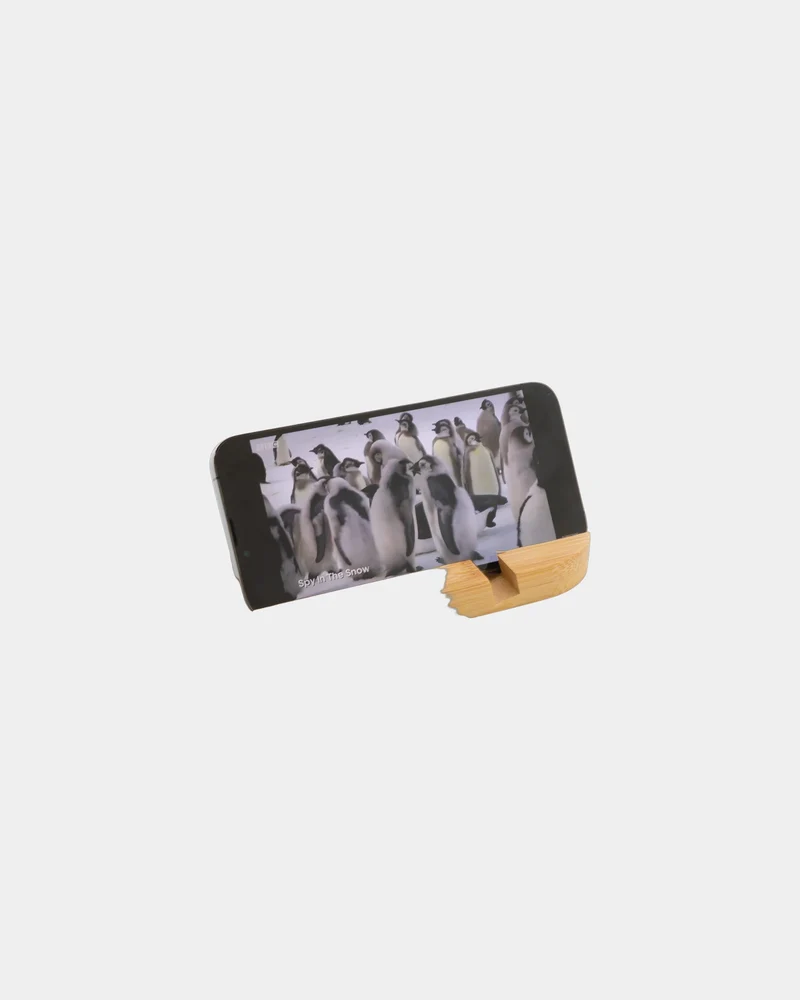 Soporte de bambú para tablet y móvil para personalizar