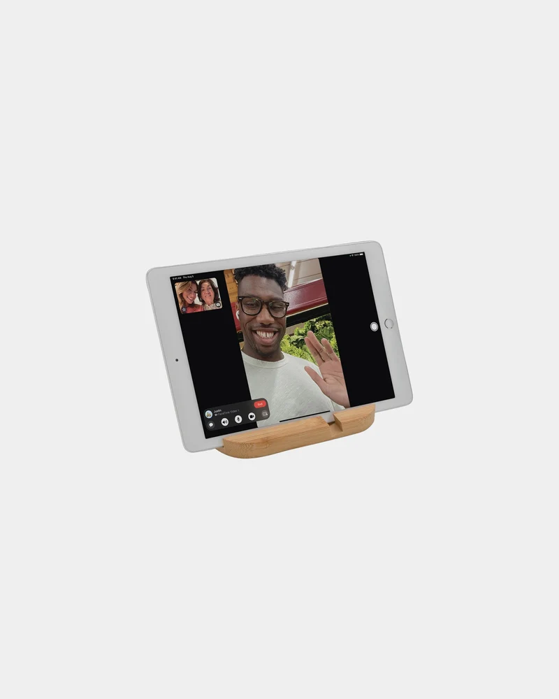Soporte de bambú para tablet y móvil para personalizar