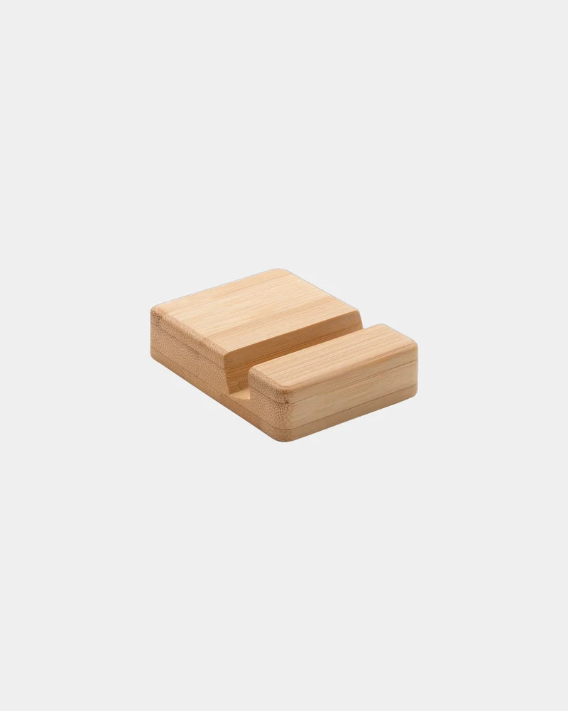Soporte de móvil de bambú para personalizar