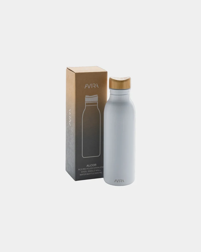 Botella acero reciclado 600ml Alcor para personalizar