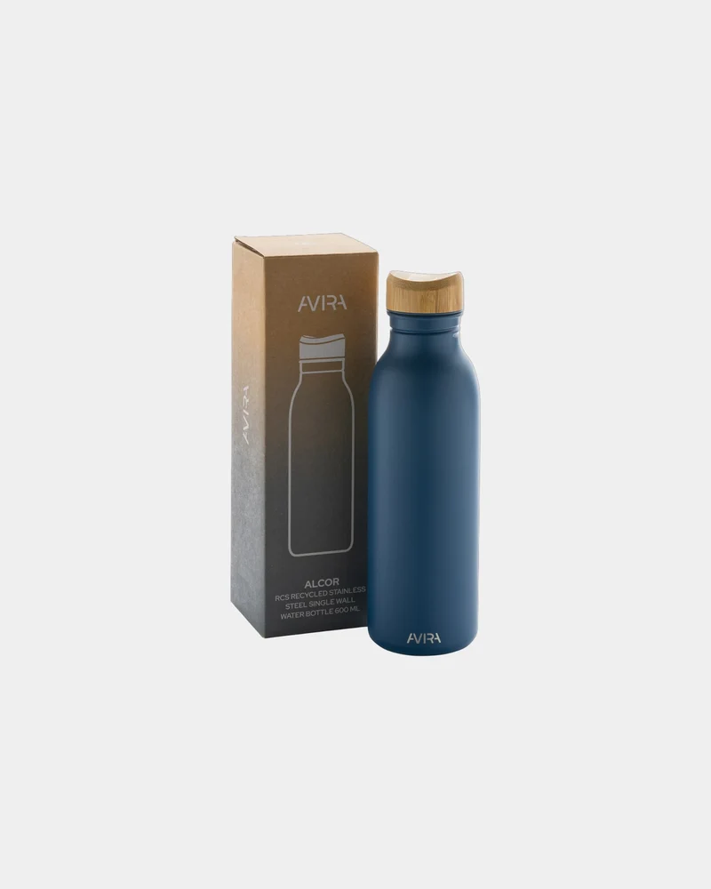 Botella acero reciclado 600ml Alcor para personalizar