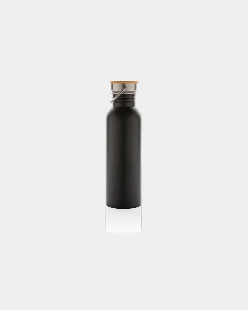 Botella acero inoxidable 710ml tapa bambú para personalizar