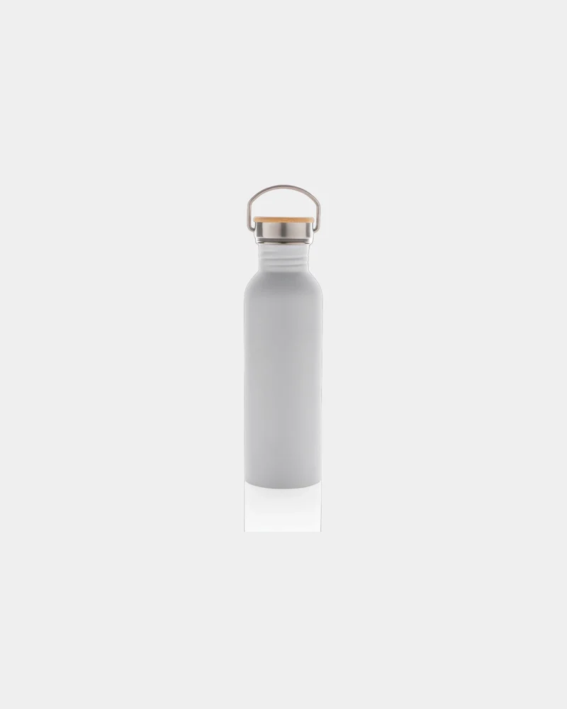 Botella acero inoxidable 710ml tapa bambú para personalizar