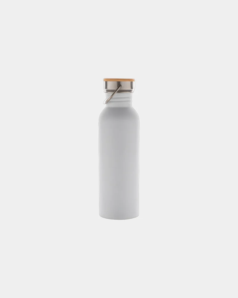 Botella acero inoxidable 710ml tapa bambú para personalizar