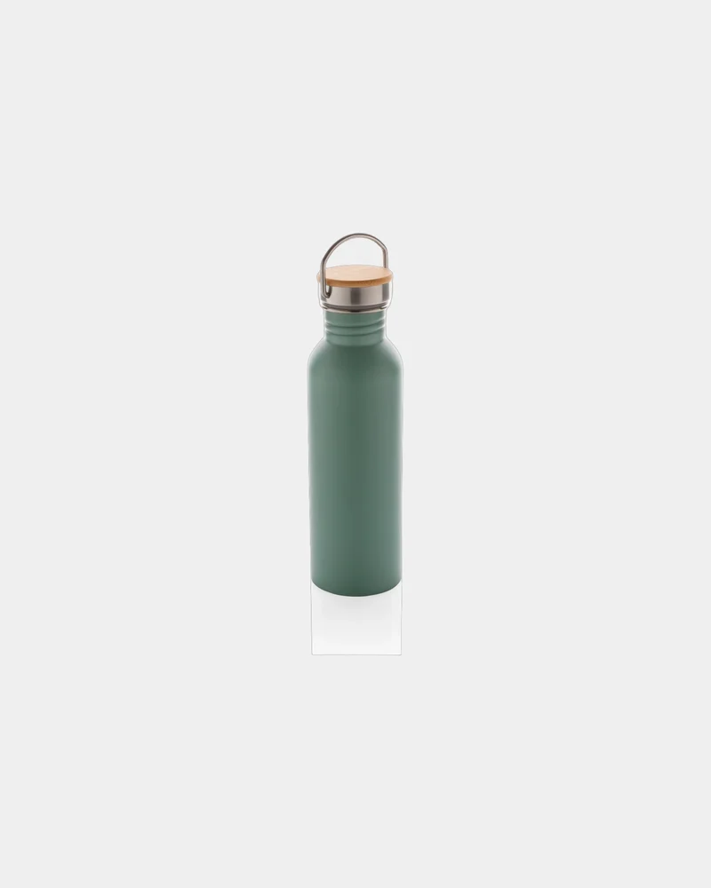 Botella acero inoxidable 710ml tapa bambú para personalizar