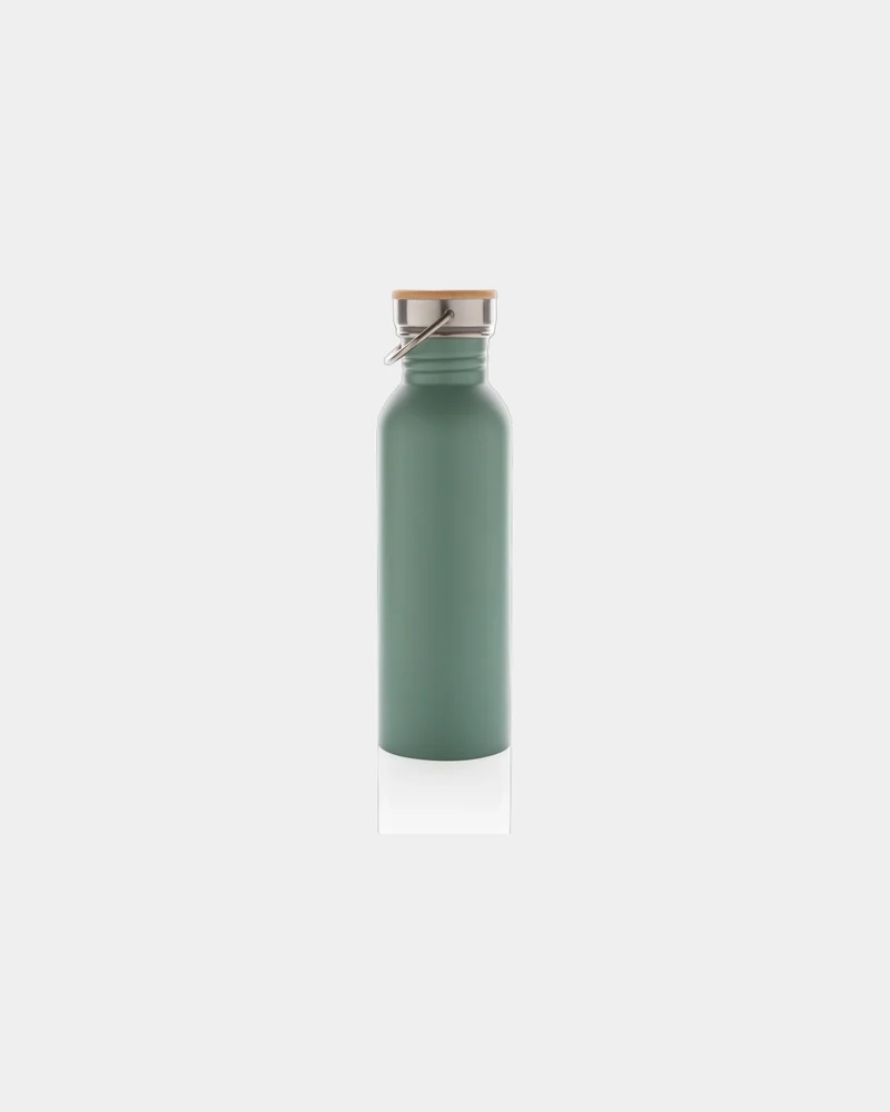 Botella acero inoxidable 710ml tapa bambú para personalizar