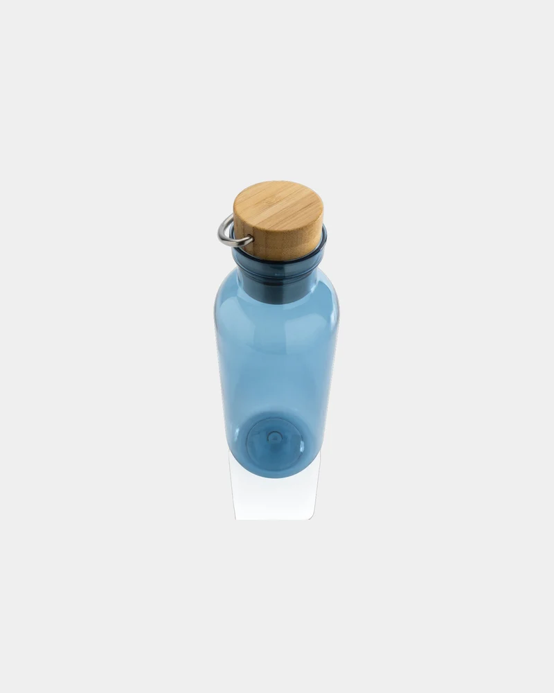 Botella reciclada RPET 680ml tapa de bambú para personalizar