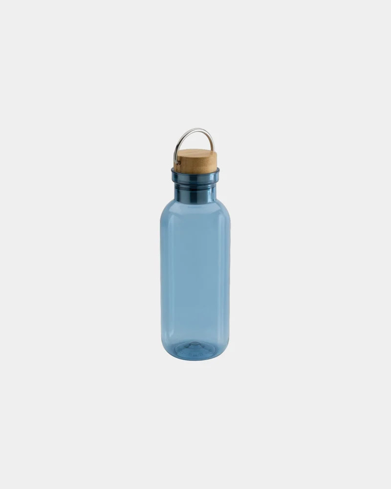 Botella reciclada RPET 680ml tapa de bambú para personalizar