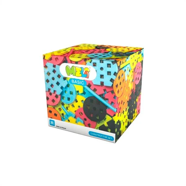 Bloques Meli Basic Constructor Set 60 Piezas Palos Y Ruedas