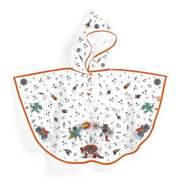 Poncho De Lluvia Superhéroe Talla 5 A 7 Años 110-122 cm