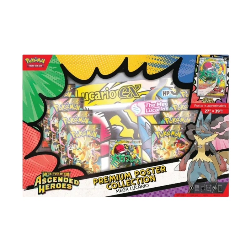 Premium Poster Collection Mega Lucario Héroes Ascendentes | Ascended Heroes