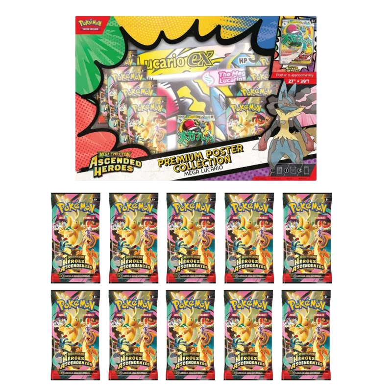 Premium Poster Collection Mega Lucario Héroes Ascendentes | Ascended Heroes