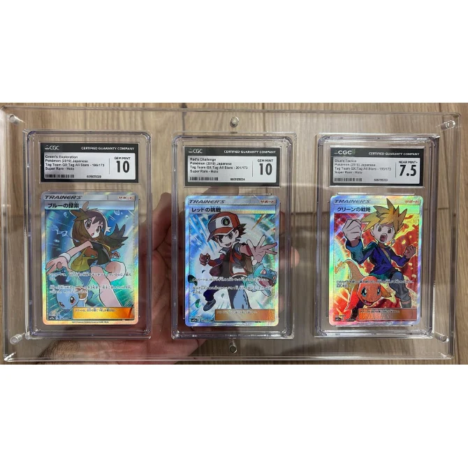 Metacrilato para 3 Cartas Gradeadas PSA/CGC