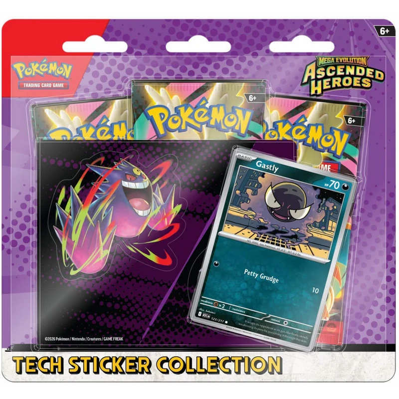Blíster 3 Sobres Gastly Héroes Ascendentes | Ascended Heroes