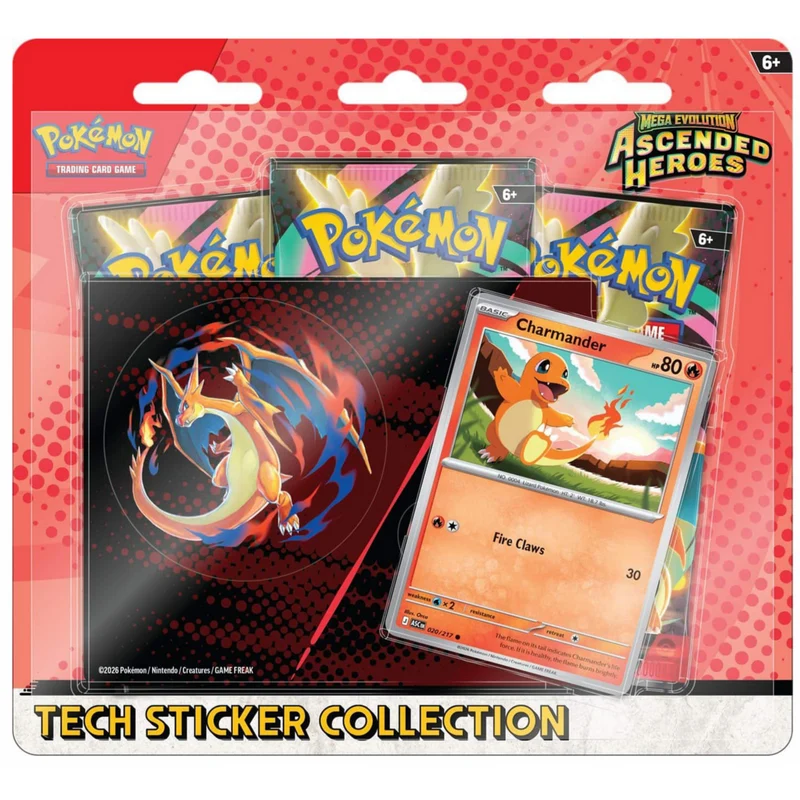 Blíster 3 Sobres Charmander Héroes Ascendentes | Ascended Heroes