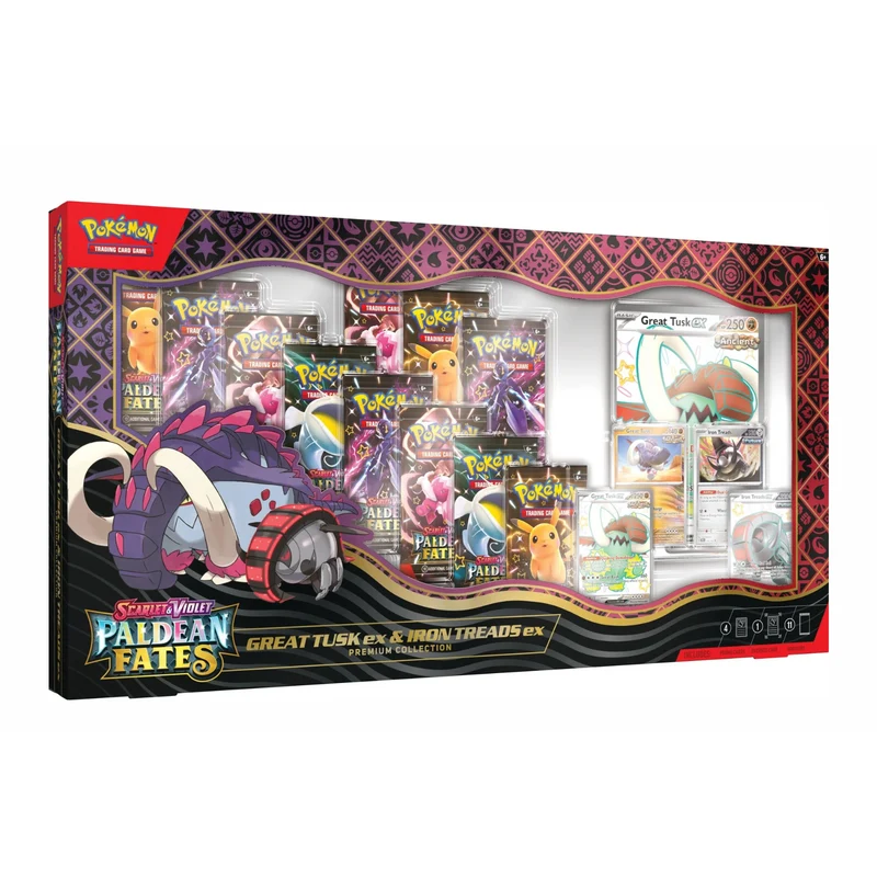 Great Tusk ex & Iron Treads ex Premium Collection Destinos de Paldea | Paldean Fates