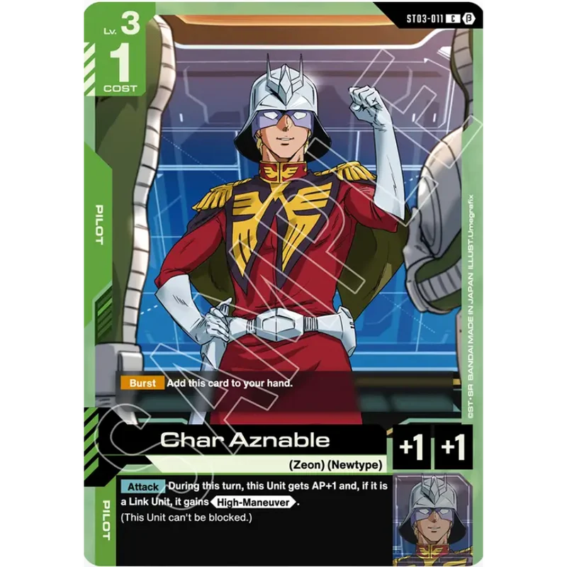 Gundam TCG | Baraja de Demostracion de Char Aznable Inglés 2025