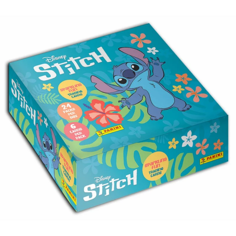 Panini x Stitch | Caja 24 Sobres Stitch Disney Cartas Coleccionables Inglés