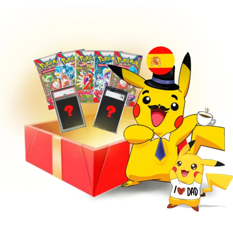 Caja Regalo Carta CGC 10 + 5 Sobres Pokémon TCG