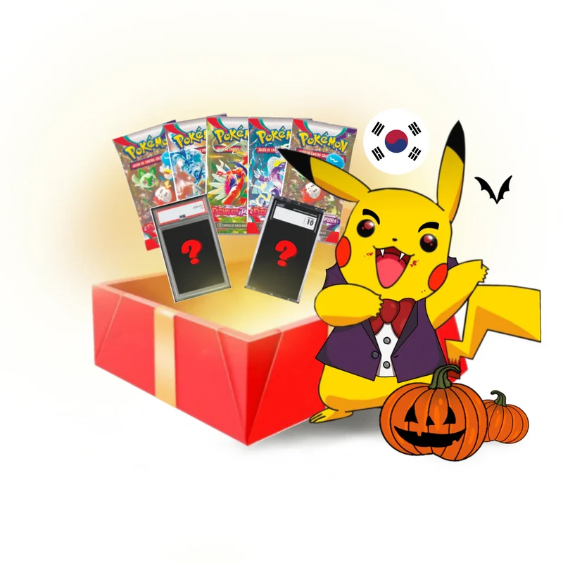 Caja Regalo Carta CGC 10 + 5 Sobres Pokémon TCG