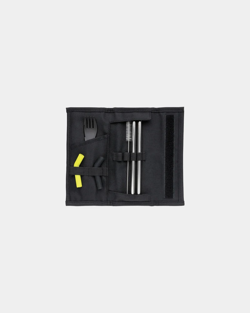Set de pajitas y cubiertos acero para personalizar