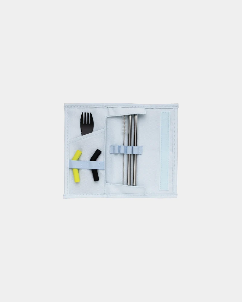Set de pajitas y cubiertos acero para personalizar