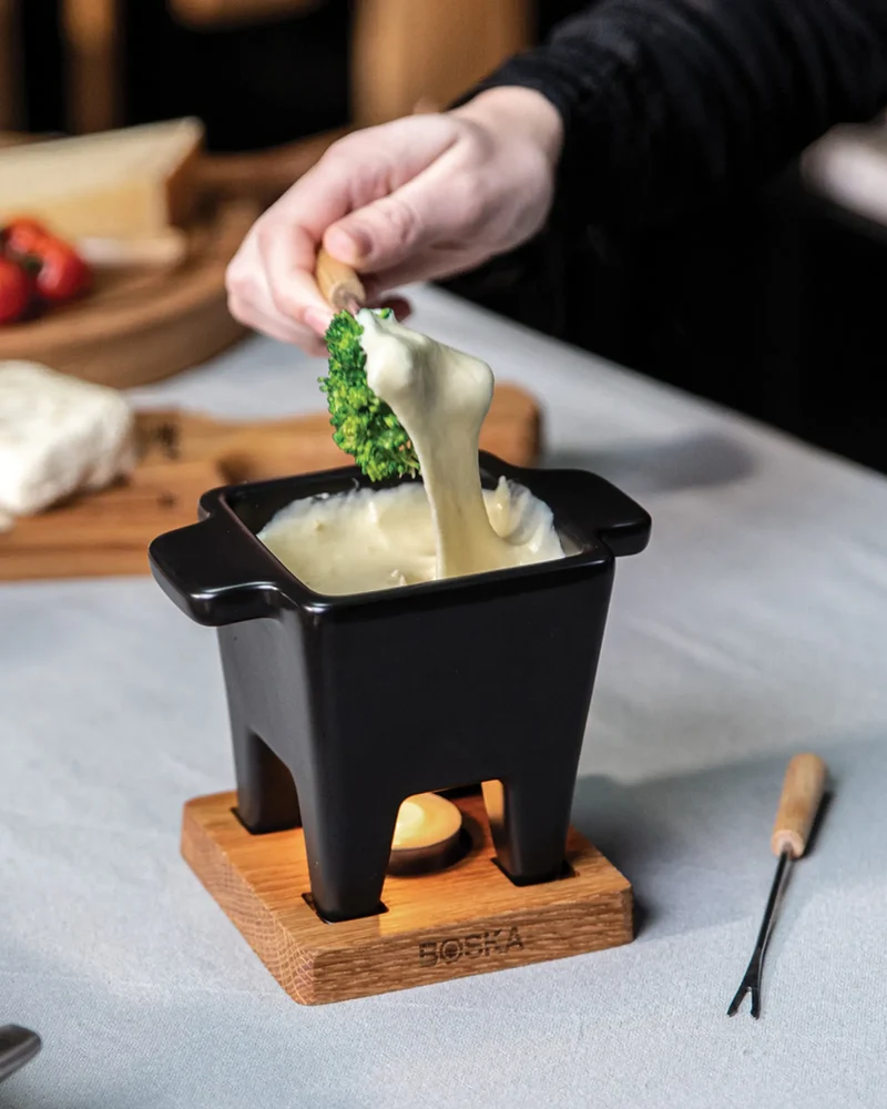 Set fondue cerámica Boska Tapas Nero para personalizar