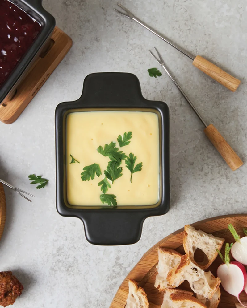 Set fondue cerámica Boska Tapas Nero para personalizar