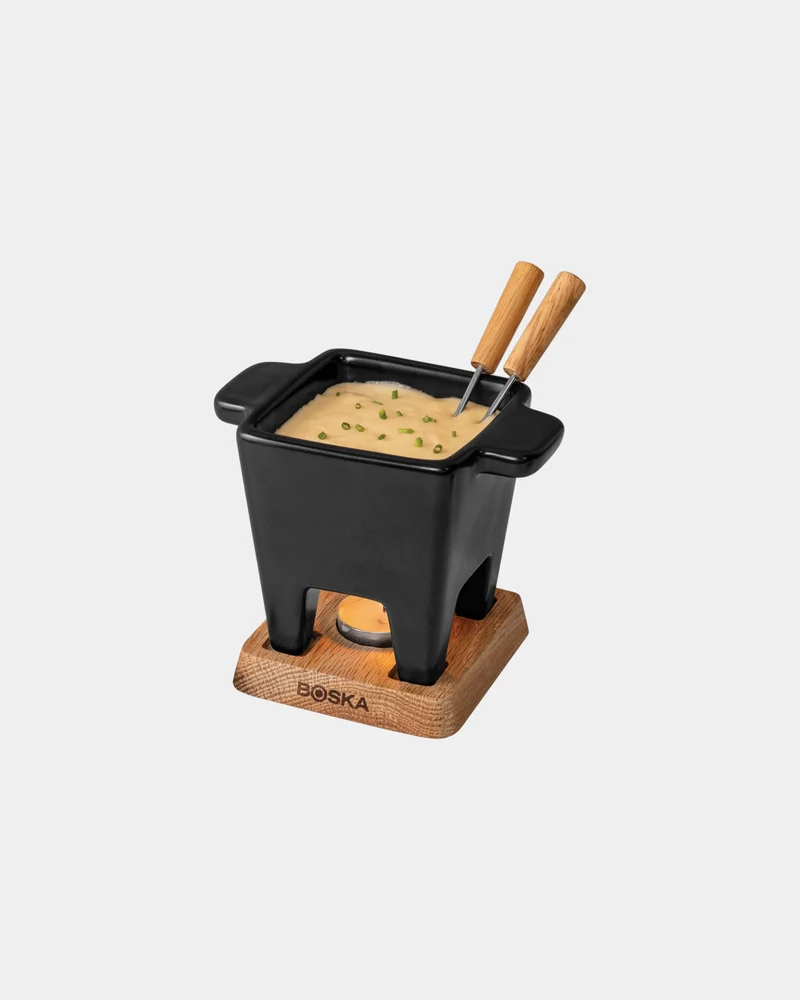 Set fondue cerámica Boska Tapas Nero para personalizar