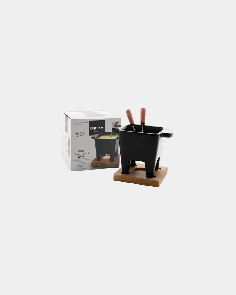 Set fondue cerámica Boska Tapas Nero para personalizar