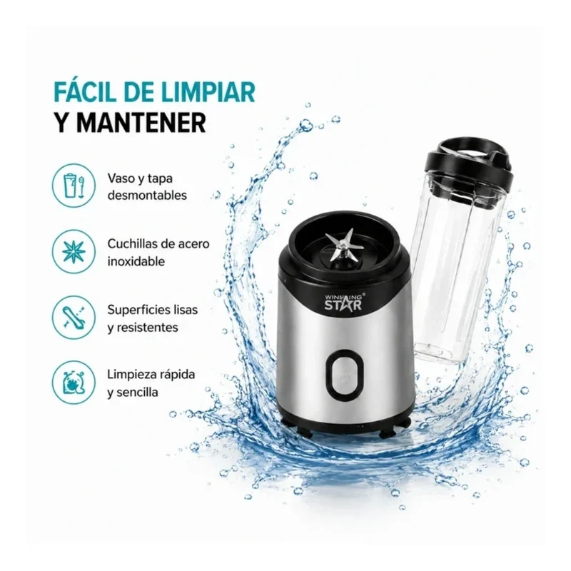 Winning Star Licuadora Personal 600 Ml, St-2091