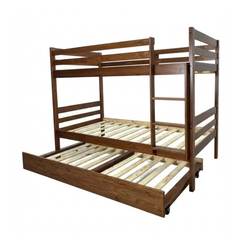 Tokoa Cama Auxiliar Individual de Madera Castaño (CA-1724)